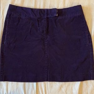 J.Crew factory Corduroy Plum Mini Skirt